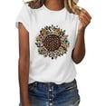 thumbnail image 1 of DPTALR T-Shirt Décontracté pour Femmes à Manches Courtes avec Impression de Lettres, Col Rond, Ample, 1 of 5