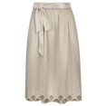 thumbnail image 5 of Xijirk Women's Dirndl Dress Traditional Bavarian Short Sleeve Stripe Floral Embroidery Midi Apron Costume for Oktoberfest Cosplay Theme Party,M, 5 of 8