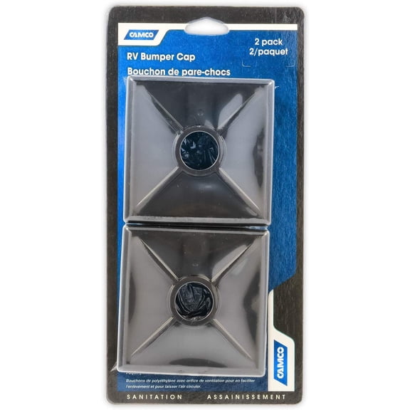 Camco 40303 4" Bumper Caps Black 2 Count
