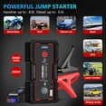 thumbnail image 5 of FOWAWU 22800mAH 2500A Car Jump Starter,Water-Resistant Jump Starter Battery Pack(8.0L Gas,6.5L Diesel) ,Battery Jumper Starter Portable with USB QC3.0/DC 12V/LED Light, 5 of 7