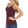 thumbnail image 3 of Active Basic Women & Juniors Solid Plain Adjustable Spaghetti Strap Layering Cropped Camisole Tank Top, 3 of 4