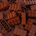 thumbnail image 3 of 2x4 Bricks 320 Pieces Reddish Brown Parts Building kit Creative Play Set Classic Blocks Toy Accessories Compatible with 3001 Major Brands (Reddish Brown), 3 of 6