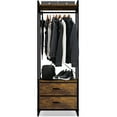 Sorbus Clothing Rack with Drawers Clothes Stand Dresser Wood Top