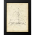 thumbnail image 2 of Harper, Ethan 19x24 Black Modern Framed Museum Art Print Titled - Sailboat Blueprint III, 2 of 5