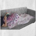 thumbnail image 6 of Mandala Soft Flannel Fleece Throw Blanket, Ornamental Boho Style Print, Cozy Plush for Indoor and Outdoor Use, 60" x 80", Pale Pink Purple, by Ambesonne, 6 of 6