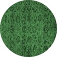 thumbnail image 1 of Ahgly Company Indoor Round Abstract Emerald Green Modern Area Rugs, 6' Round, 1 of 4
