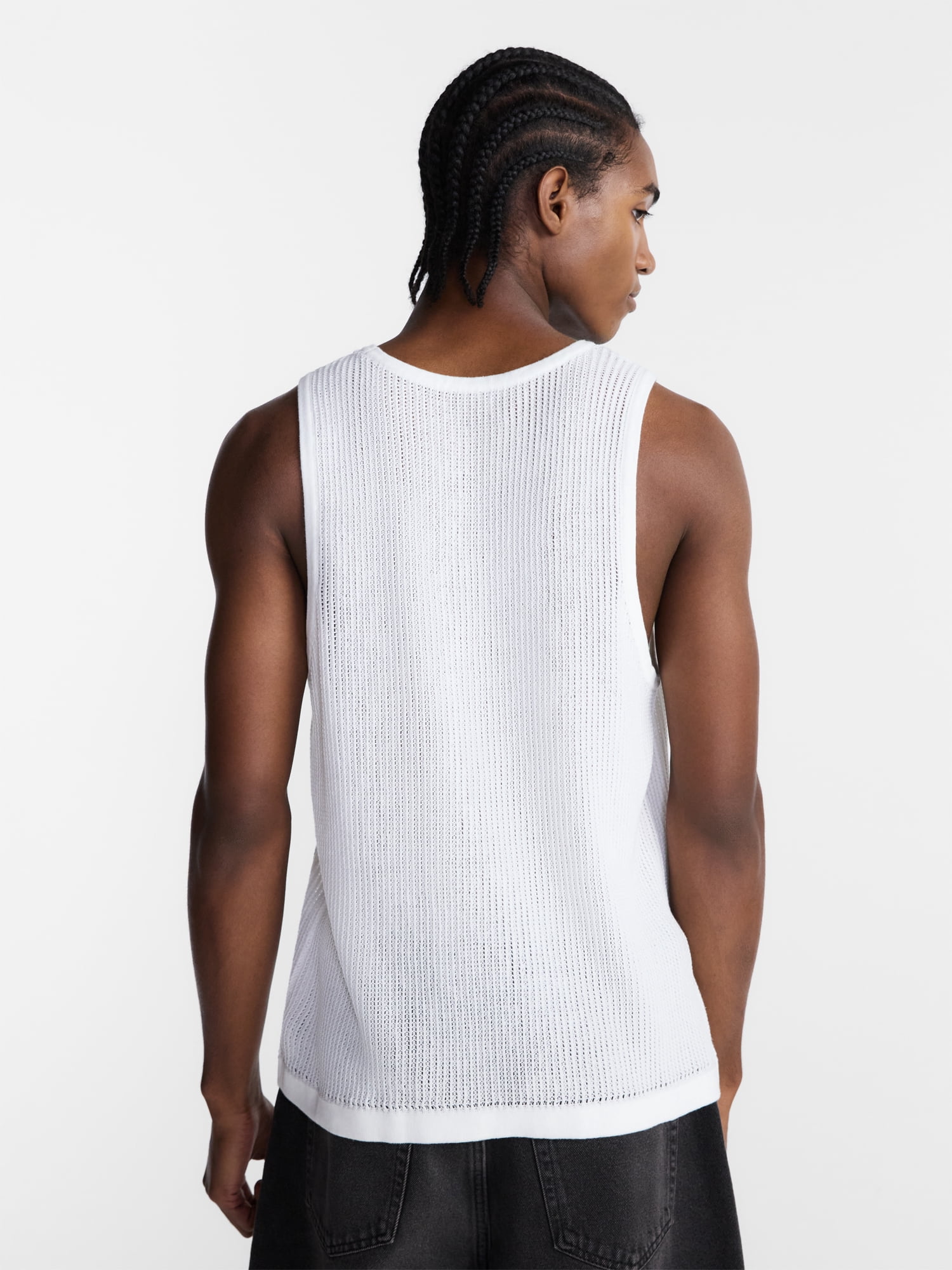 No Boundaries Mesh Stitch Sweater Tank Top, Men's and Big Men's XS-3XL