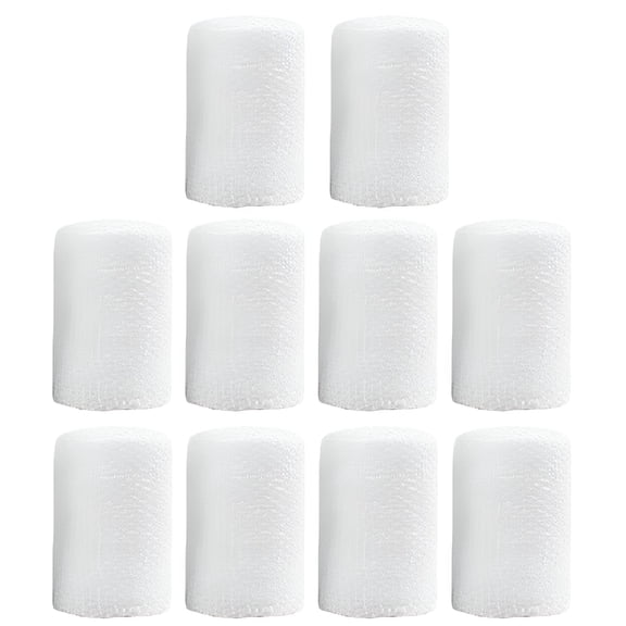 QARUN 10 Rolls Stretchable Bandage Wrap Gauze Rolls Cotton Gauze Roll