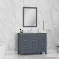 thumbnail image 2 of Alya Bath Norwalk 42" Solid Wood Vanity with Carrera Marble Top in Gray, 2 of 6