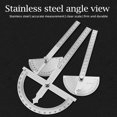 thumbnail image 3 of 180 Degree Protractor Metal Angle Finder Goniometer Angle Ruler Stainless Steel Woodworking Tools Rotary Measuring Ruler 100/150, 3 of 5