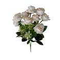 thumbnail image 2 of Artificial 10-Head Pearl Rose Flowers, Small Bunches of Silk Roses for Home Floor Standing Ornaments, Indoor Hotel Soft Decoration, Champagne, 2 of 6