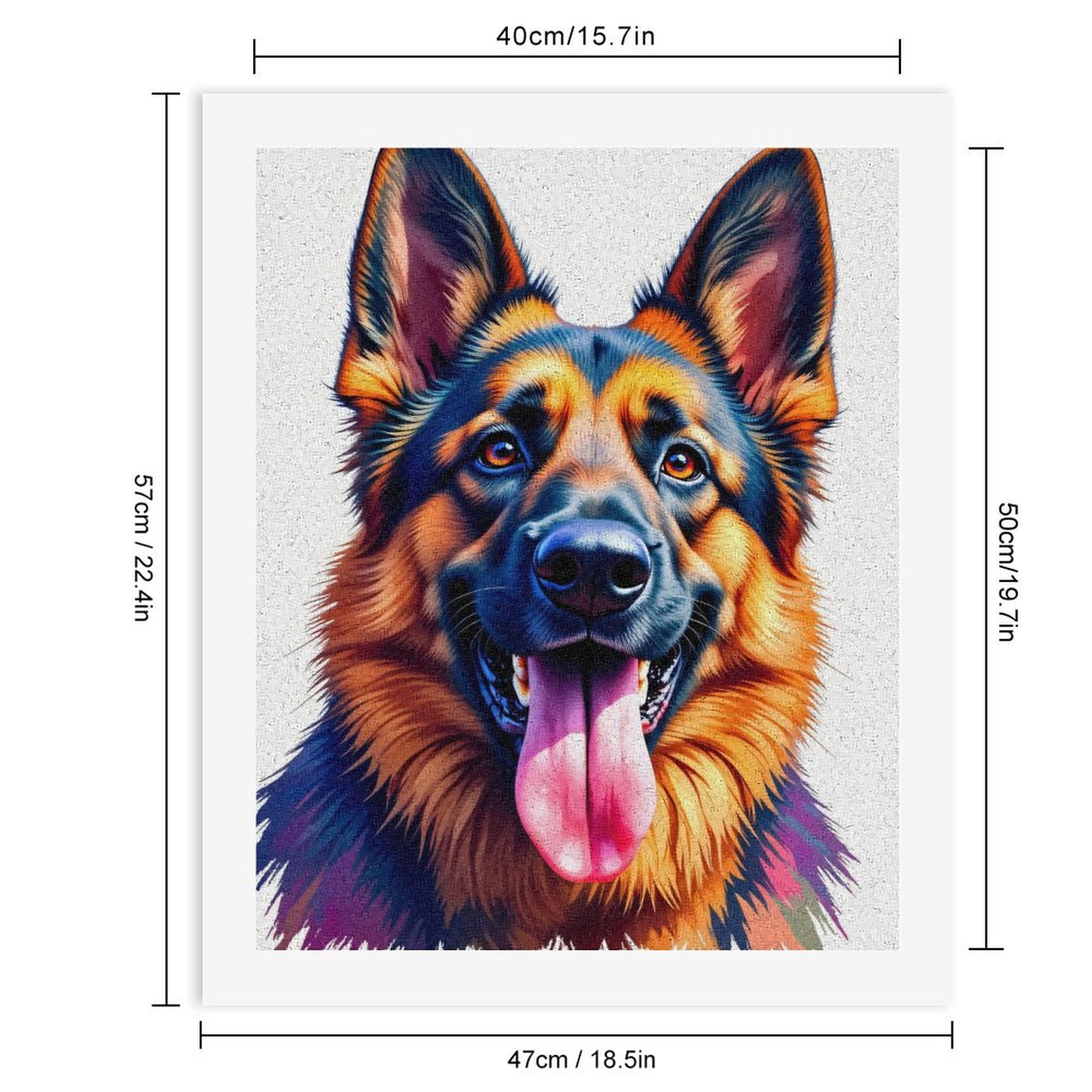 Paint By Numbers Kit for Adults Beginner - DIY Dog Portrait Vibrant Colors Art Canvas Painting Kits for Adults, Frameless Paint By Number for Adults for Home Wall Decor 16x20 Inch