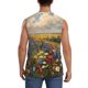 thumbnail image 4 of Balery Vibrant Wildflower Meadow Camisetas sin mangas para hombre, absorbe la humedad y protege contra el mal olor.-XX-Large, 4 of 7