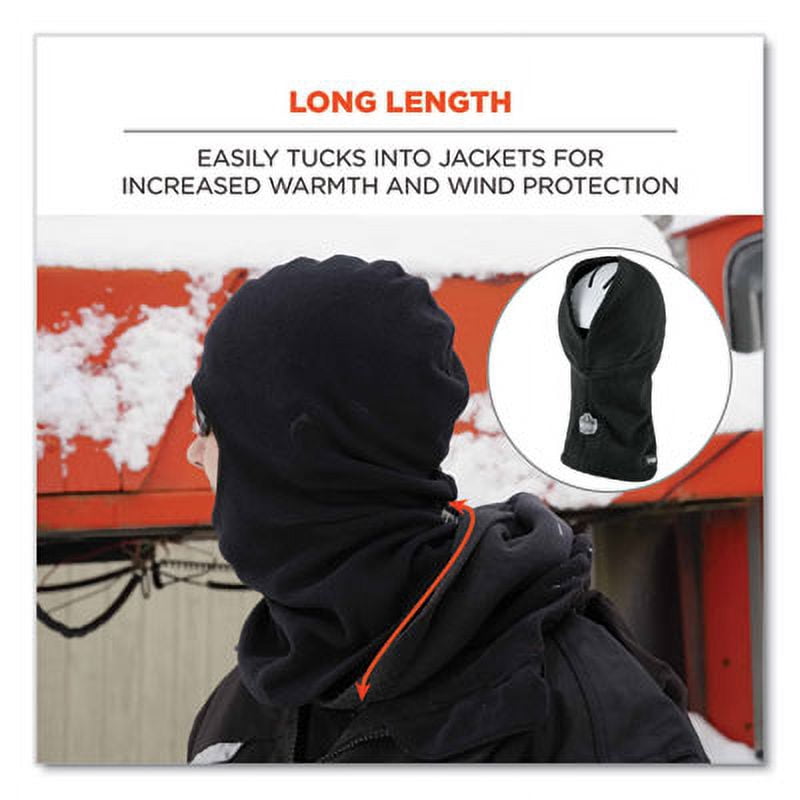 N-Ferno 16894 Zippered Balaclava Face Mask, Black