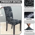 thumbnail image 4 of Printed Dining Room Chair Covers 4 Packs, Stretch Kitchen Slipcovers Removable Washable Parsons Protector for Kitchen,Hotel,Restaurant, Ceremony Universal Size, 4 of 6