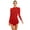 Red, variant on HULIJA Women's Long Sleeve Figure Ice Skating Dress Shiny Ballet Dance Leotard Dress Lyrical Dance Red L