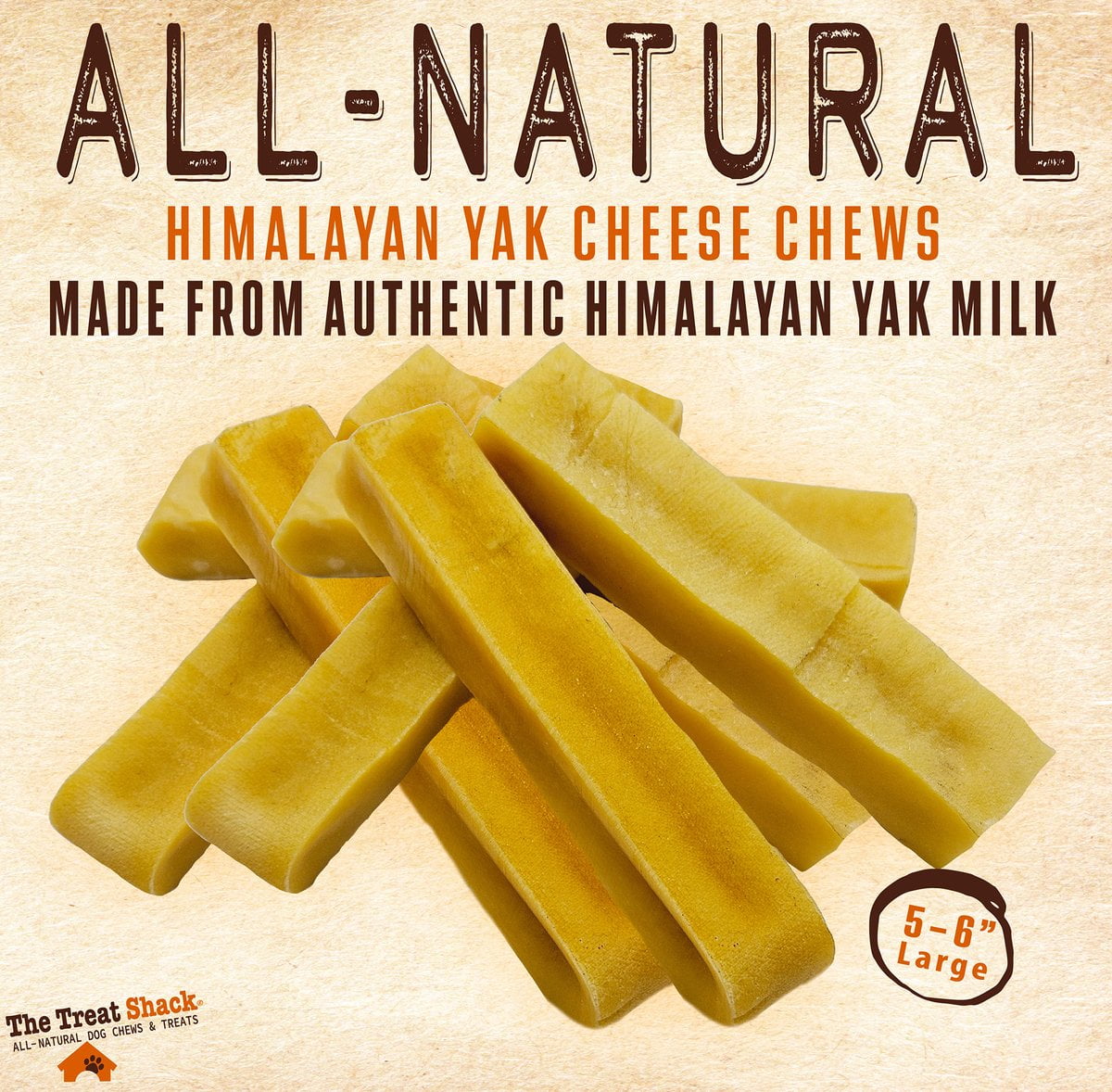 The Treat Shack Large 5-6-in Himalayan Yak Cheese Chews Dog Chew Treat, 32-oz
