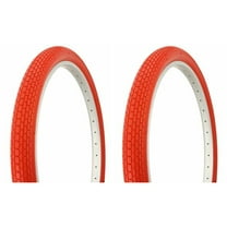 Tire set. 2 Tires. Two Tires Duro 26" x 2.125" Red/Red Side Wall HF-120A. Bicycle Tires, bike Tires, beach cruiser bike Tires, cruiser bike Tires