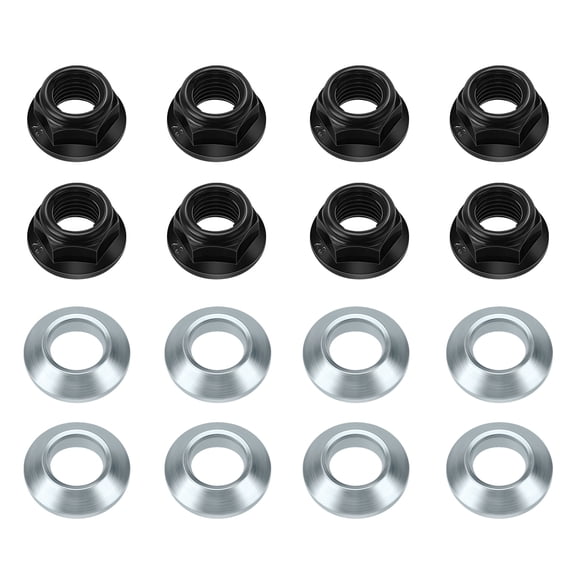 M MATI M10x1.25 Lug Nuts Flat Tapered for Yamaha Honda Kawasaki Suzuki,8pcs