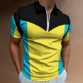 thumbnail image 2 of Flag of The Bahamas Men Zipper T-shirt Summer Casual Short Sleeve T-shirt Top, 2 of 7