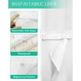 thumbnail image 4 of No Hook Shower Curtains, Beige White Stripes Stall Bathroom Curtain with Snap in Liner, Farmhouse Modern Gradient Lines Waterproof Washable Fabric Bathroom Shower Curtain Sets, 48" x 72", 4 of 7