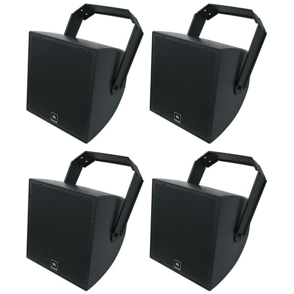 (4) JBL AWC129-BK 12" Black Indoor/Outdoor Surface Mount Commercial Speakers
