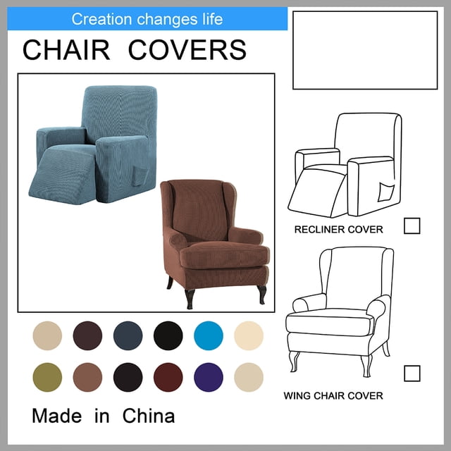 Becaristey 2piece Soft Comfortable Elastic Sofa Cover Effective Protection For Couch Armchair Cover Polyester Cushion Cover light grey