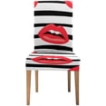 thumbnail image 1 of RYLABLUE Belles Lèvres de Femme Rouge à Lèvres Extensible Housse de Chaise Protectrice pour Salle à Manger Hôtel Mariage Lot de 1, 1 of 5