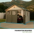 thumbnail image 5 of Lifetime Lockable DIY Polyethylene Storage Shed, 11' x 11' , 100.4 sq. ft., Tan & Brown (60187), 5 of 10