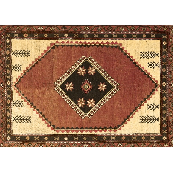 Ahgly Company Indoor Rectangle Persian Brown Traditional Area Rugs, 2' x 3'