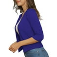 thumbnail image 3 of a.Jesdani Womens Cropped Cardigans Sweaters 3/4 Sleeve Open Front Short Shrugs S-XXL, 3 of 9