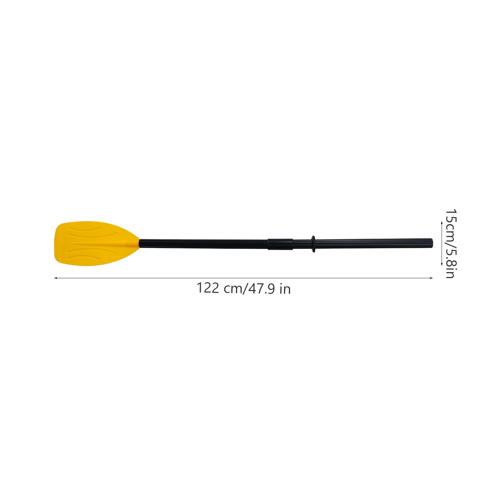 WEUVEB 1 Pair Black French Style Boat Paddles Detachable Plastic Kayak Canoe Rowing Accessories Set
