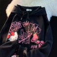 thumbnail image 1 of Cross-border Autumn and Winter New Hooded Hello Kitty Printed Round Neck Sweatshirt for Women Japanese Style Versatile Cartoon Loose Velvet Top, 1 of 5