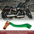 thumbnail image 5 of Folding Motorcycle Gear Shifter Lever for Kayo T6 Pedal Shift Lever Arm Aluminum Alloy Green Orange Silver Tone, 5 of 6