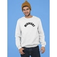 thumbnail image 2 of Midnight Half Circle Tagline Sweatshirt Men -GoatDeals Designs, Male Small, 2 of 4