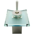 thumbnail image 3 of Novatto GF-010BN-C Monroe Single Lever Waterfall Lav Faucet, PVD Brushed Nickel/ Clear Glass, 3 of 8