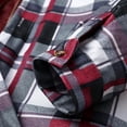 thumbnail image 4 of Chaqueta Sherpa para hombre, sudadera con capucha de forro polar grueso a cuadros, informal, con cremallera, cálida, para otoño e invierno, camisas de corte relajado, 4 of 5