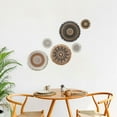 thumbnail image 4 of LELE LIFE Jute Boho Wall Decor Set of 6, Flat Round Macrame Boho Wall Hanging, Mandala Wall Art for Bohemian Farmhouse Rustic Bedroom Living Room Wall Decor, 4 of 7
