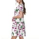 thumbnail image 2 of Easygdp Orchids Flowers para Vestido Transpirable de Mujer, Vestido Suelto de Manga Corta con Pliegues y Bolsillos para el Verano, 2 of 6