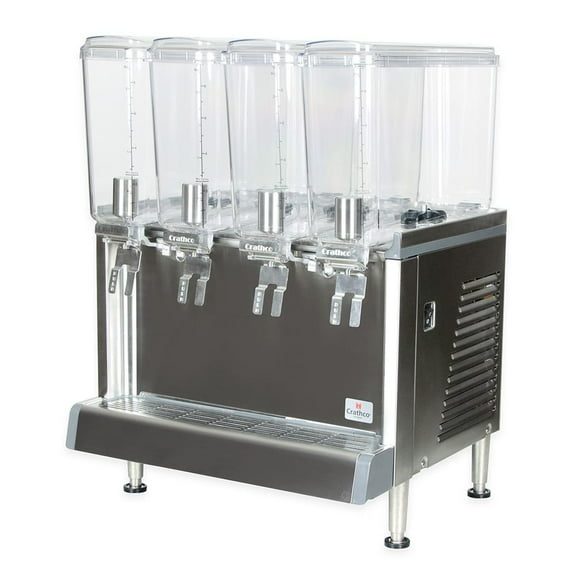 Refrigerated Drink Dispenser w/ (4) 2 2/5 gal Bowls, Pre Mix, 120v