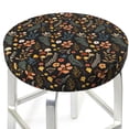 thumbnail image 3 of Susaid Autumn Floral Print Elastic Bar Stool Cover Personalized Washable Stool Cover for Barbershop Home Bar Kitchen-12 inch, 3 of 7