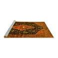 thumbnail image 2 of Ahgly Company Machine Washable Indoor Square Medallion Yellow Traditional Area Rugs, 8' Square, 2 of 4