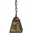 thumbnail image 4 of Meyda 147452 5 in. Square Whispering Pines Mini Pendant, Antique Copper & Silver Mica, 4 of 5
