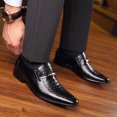 thumbnail image 2 of Xiaoxatg Men's Leather Shoes Modern Ballroom Dance Indoor Training Footwear Elegant Style Comfortable Fit 11 Black, 2 of 9