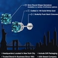 thumbnail image 2 of Gem Stone King 14K White Gold London Blue Topaz Stud Earrings for Women | 5.00 Cttw | Gemstone November Birthstone | Round 8MM, 2 of 6