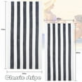 thumbnail image 4 of Exclusivo Mezcla 4-Pack Cotton Oversized 35"x70" Cabana Stripe Beach Towels, Super Absorbent Soft Plush Pool Towel, Bath Towel (Charcoal Grey), 4 of 9
