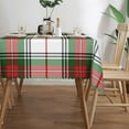 thumbnail image 3 of Rectangle Table Cloth, Stuart Stewart Tartan White red Green Plaid Resistant Washable Tablecloth Decorative Table Cover for Dining, Indoor and Outdoor, 3 of 6