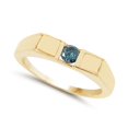 thumbnail image 2 of 14K Yellow Gold Plated 0.25 Carat Genuine Blue Diamond .925 Sterling Silver Ring QJ Model, 2 of 3