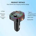 thumbnail image 4 of Muyoka Transmisor FM Bluetooth para automóvil Bluetooth 5.0 Adaptador de radio para automóvil 5V-1.5A / 5V-3.1A / Dual USB PD 20W Cargador de automóvil Kit de reproductor de MP3 para automóvil Admite Muyoka Hogar, 4 of 7