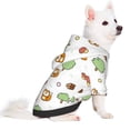 thumbnail image 2 of Goofa Tree Squirrel Pattern Small Dog Sweater Hoodies Pet Grey Hooded Soft Fleece Sweatshirts with Pocket Fall Winter Puppy Cat Sweaters Warm Clothes-Large, 2 of 8